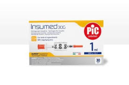 PIC INSULIN SYRINGES سرنجة انسولين 100 وحدة