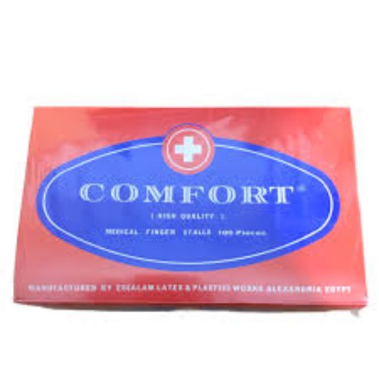 COMFORT اصابع جلد بلاستيك كمفورت- 100 قطعة