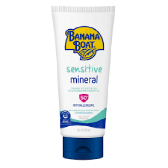 BANANA BOAT SPORT SENSITIVE MINERAL LOTION SPF+50