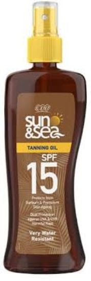 EVA SUN & SEA TANNING OIL SPF15 200ML