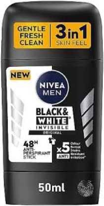 NIVEA STICK FOR MEN INVISIBLE BLACK 3IN 1 50ML