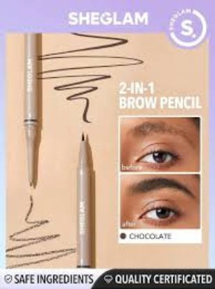 SHEGLAM BROWS ON DEMAND 2 IN 1 BROW PENCIL CHOCOLATE