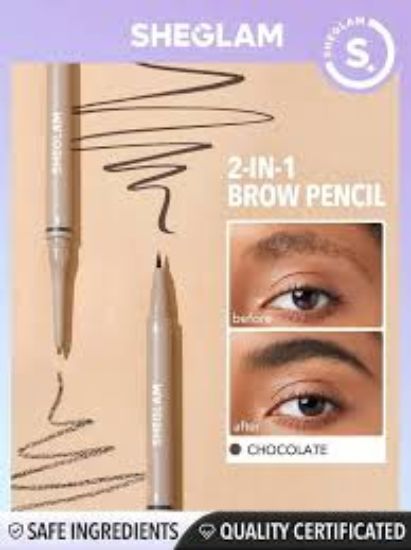 SHEGLAM BROWS ON DEMAND 2 IN 1 BROW PENCIL CHOCOLATE