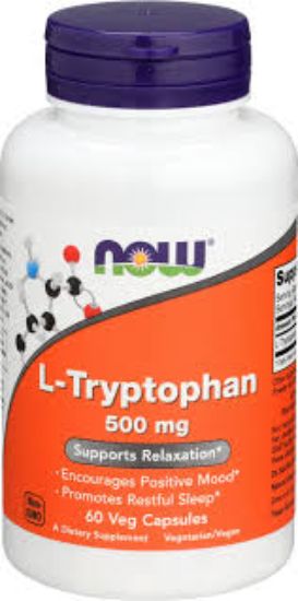 NOW FOODS, L-TRYPTOPHAN 500 MG, 60 VEG CAPSULES