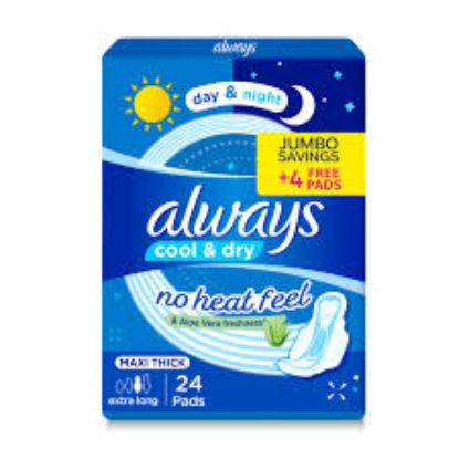 ALWAYS MAXI EXTRA LONG 2 IN 1 COOL & DRY 24 PADS