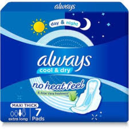 ALWAYS COOL & DRY MAXI THICK EXTRA LONG 7 ازرق