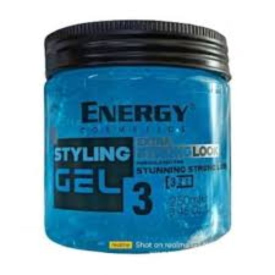 ENERGY STYLING EXTRA STRONG LOOK GEL 250GM (3)ازرق