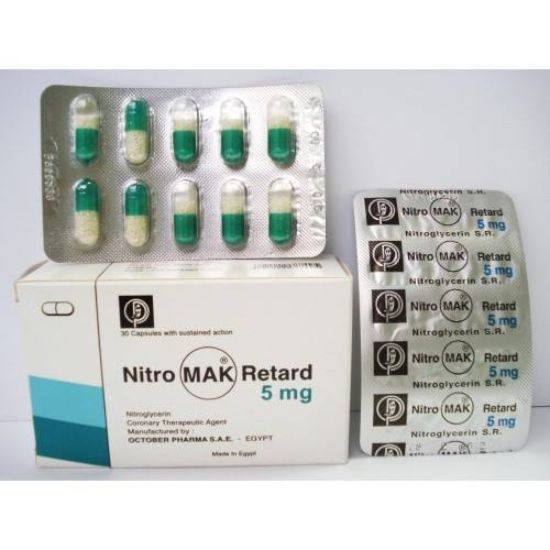 NITROMAK RETARD 5 MG CAP 54 LE