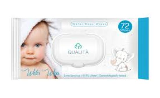 QUALITA BABY WIPES WITH WATER BABY 72PCS