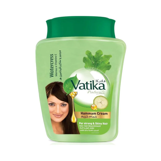 VATIKA NATURAL HAIR MASK | NATURAL EXTRACTS OF WATERCRESS, MARROW & VITAMIN E | 250 ML