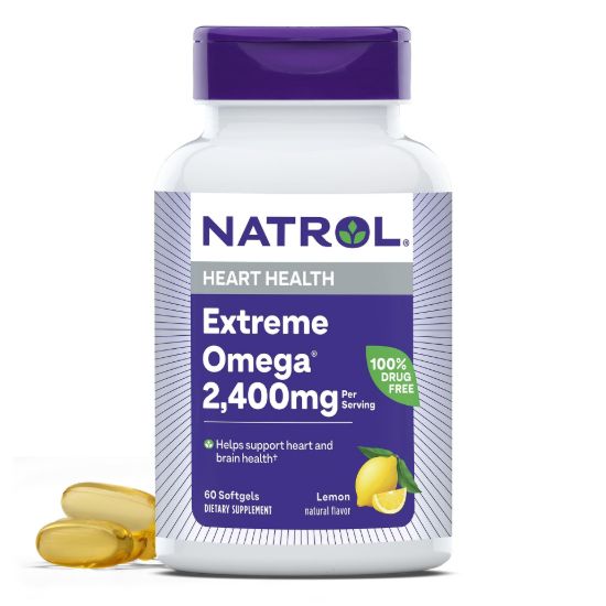 NATROL OMEGA-3 EXTREME, LEMON 60-COUNT