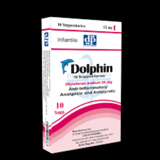 DOLPHIN 25 MG 10 SUPP