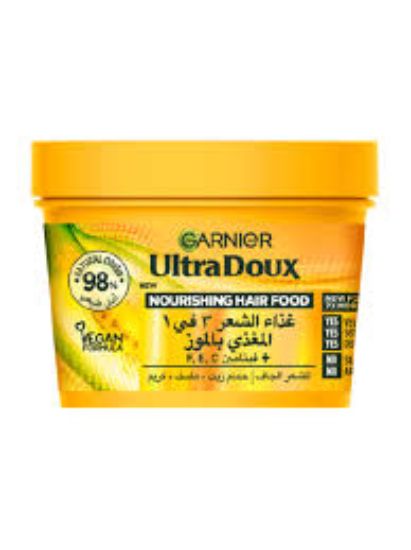 GARNIER ULTRA DOUX HAIR MASK 390ML بالموز والشيا