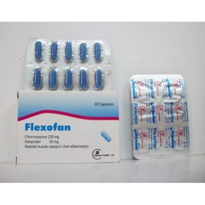 FLEXOFAN 250 MG/50 MG 20 CAPSULES