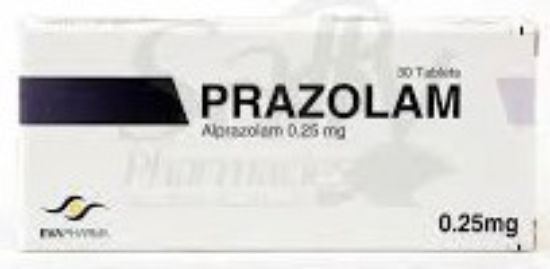 PRAZOLAM 0.25 MG 30 TAB 3 15 LE شريط
