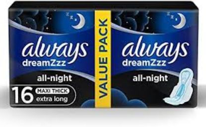 ALWAYS MAXI NIGHT DREAM EXTRA LONG 16 اسود في ازرق