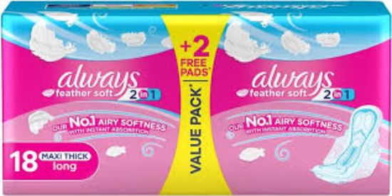 ALWAYS MAXI LONG 18 PCS نعومة الريش
