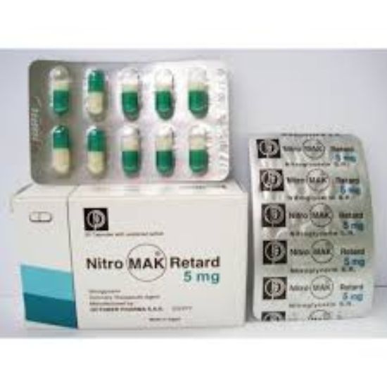 NITROMAK RETARD 5 MG CAP 72 LE