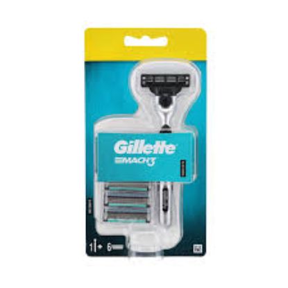GILLETE MACH3 6موس +ماكينة هديه