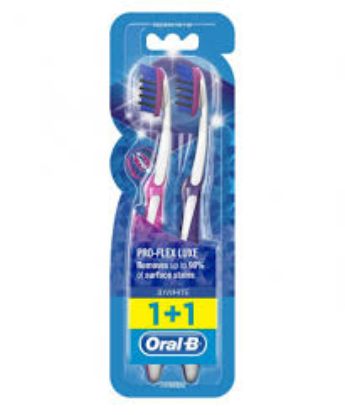 ORAL B 3DWHITE PRO FLEX SOFT فرشاه 1+1