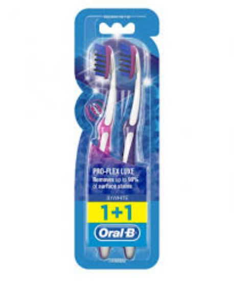 ORAL B 3DWHITE PRO FLEX SOFT فرشاه 1+1