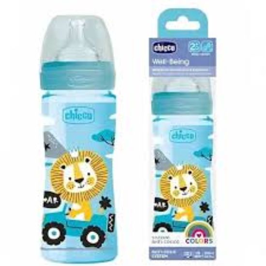 CHICCO WELL BEING +2M 250 ML ببرونه بلاستيك ملونه