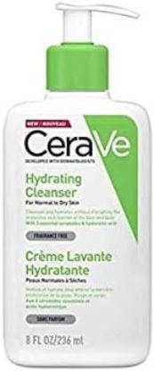 CERAVE HYDRATING DAILY FACE WASH, GENTLE MOISTURIZING NON-FOAMING FACIAL CLEANSER , DRY & SENSITIVE SKIN, 236 ML