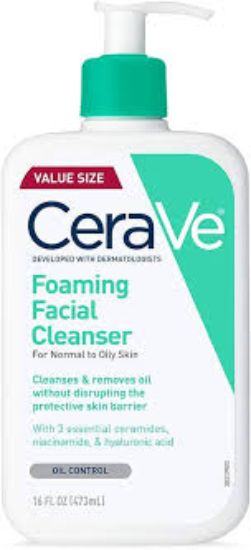 CERAVE FOAMING FACIAL CLEANSER | DAILY FACE WASH FOR OILY SKIN 473 ML