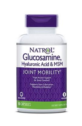NATROL DIETARY SUPPLEMENTS GLUCOSAMINE, HYALURONIC ACID & MSM CAPSULE 90 TAB
