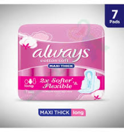ALWAYS MAXI Extra LONG COTTON SOFT 7 PADS