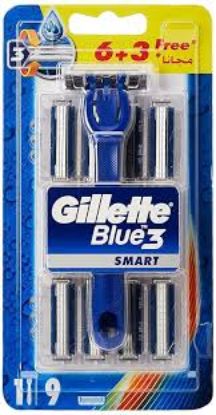 GILLETTE BLUE 3 SMART ماكينه 6شفرات +3 هديه