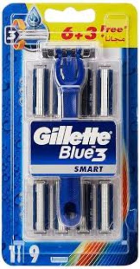 GILLETTE BLUE 3 SMART ماكينه 6شفرات +3 هديه