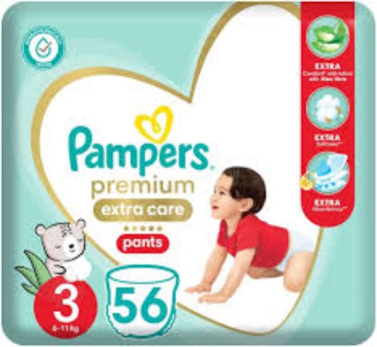 PAMPERS PANTS PREMIUM 3- 56(6-11) PCS جديد
