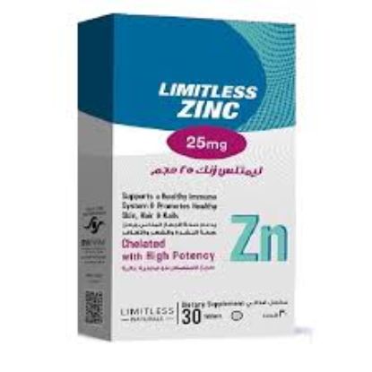 LIMITLESS ZINC 25 MG 30 TAB 90 LE