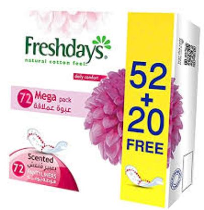 FRESHDAYS NORMAL SCENTED 72 MEGA PACK