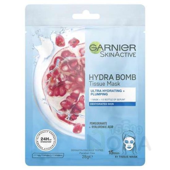 GARNIER TISSUE MASK 32Gرومان و هيالورنيوك اسيد