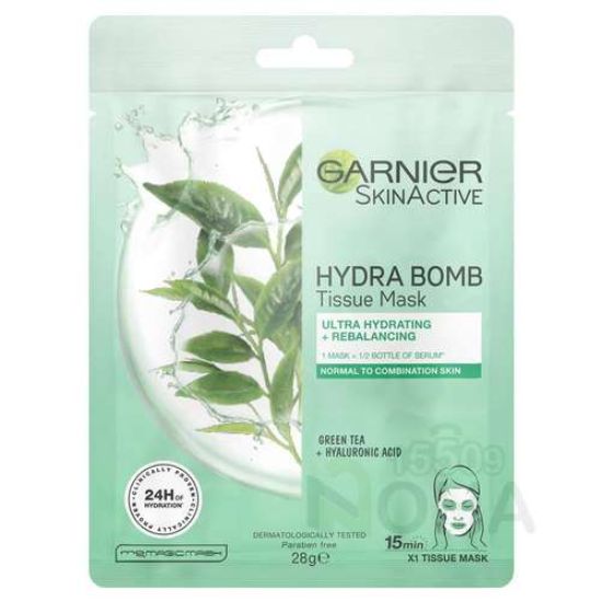 GARNIER TISSUE MASK 32Gشاى اخضر و هيالورنيوك اسيد