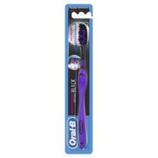 ORAL B فرشاة اسنان سوداء مستديرة ميديم