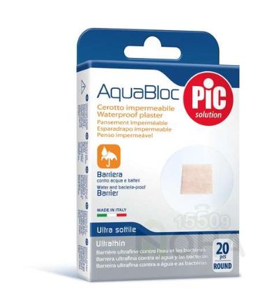 PIC AQUABLOC 3946 بلاستر ضد الماء مدور 20 قطعة