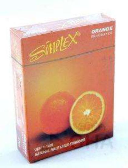 SIMPLEX MALE CONDOMS برتقالى