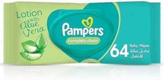 PAMPERS WIPES COMPLETE CLEAN 64 WIPES عادي بغطاء