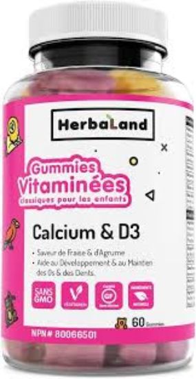 HerbaLand Calcium With D3 ( 60 Gum) OFFER