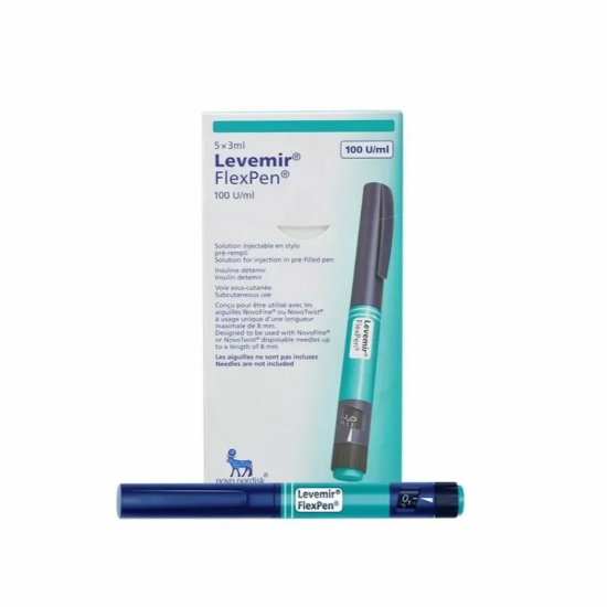 LEVEMIR FLEXPEN 100 OPTIONAL UNITS/ML-5 PENS 3 ML 787.5 LE