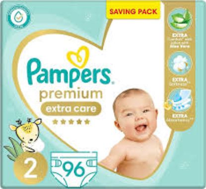 PAMPERS PREMIUM 2 (3-8) KG 96 PSC ابيض
