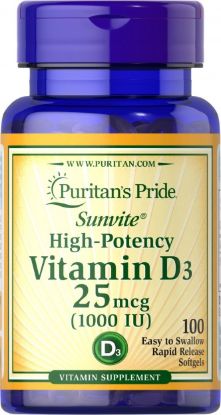 VITAMIN D3 1000IU 100 CAP PURITANS PRIDE