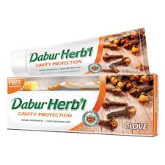 DABUR HERBAL TOOTHPASTE CLOVE 150 G بالقرنفل + فرشاة