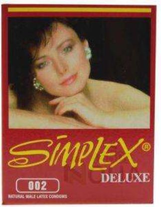 SIMPLEX MALE DELUXE CONDOMS احمر