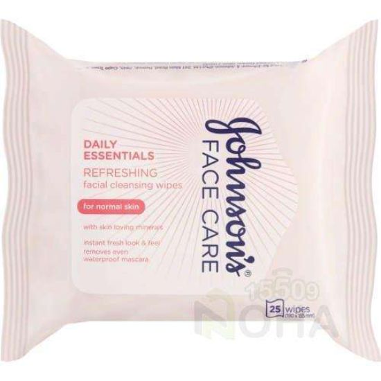 JOHNSON DAILY ESSENTIALS MAKE UP REMOVER 25 WIPES