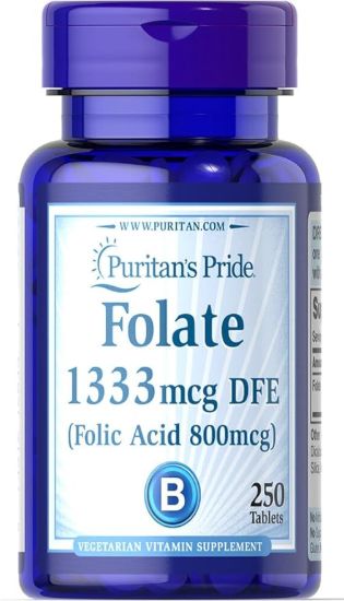 PURITAN'S PRIDE FOLIC ACID 800 MCG 250 TAB