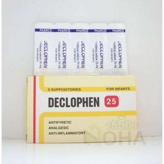 DECLOPHEN 25 MG SUPP 15 LE